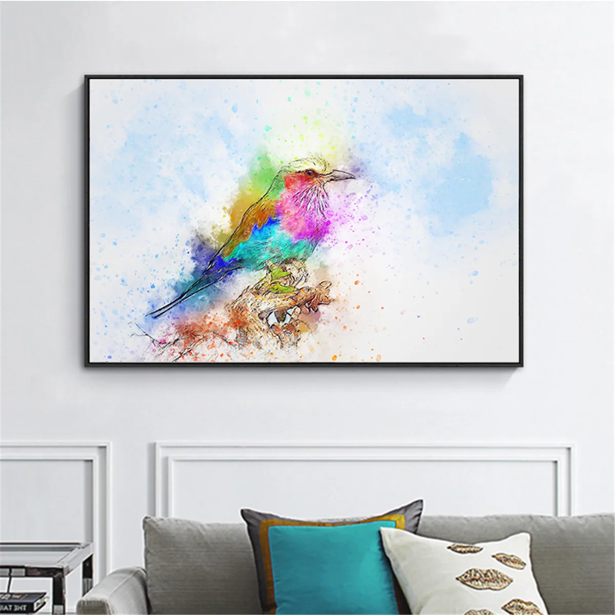 

Blurred Series Birds of All Colors Oil Painting Picture Poster Canvas Print Painting Wall Art Living Room Home Decoration