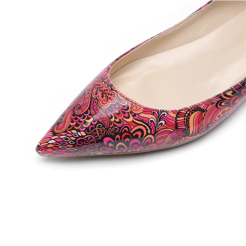 Женские туфли на платформе YECHNE Модные балетки с глубокой платформой красного и