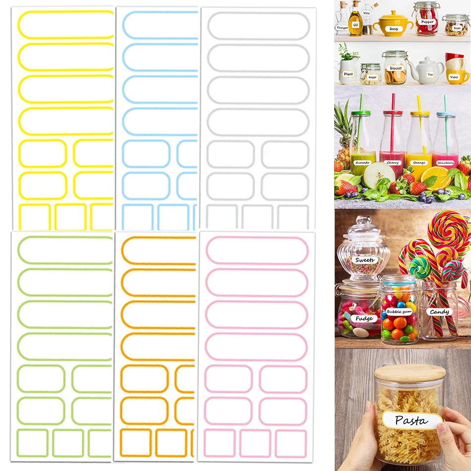 

110 PCS Removable Food Labels Stickers Waterproof Kitchen Labels For POP Food Storage Classification Sticker Convenience Sticker