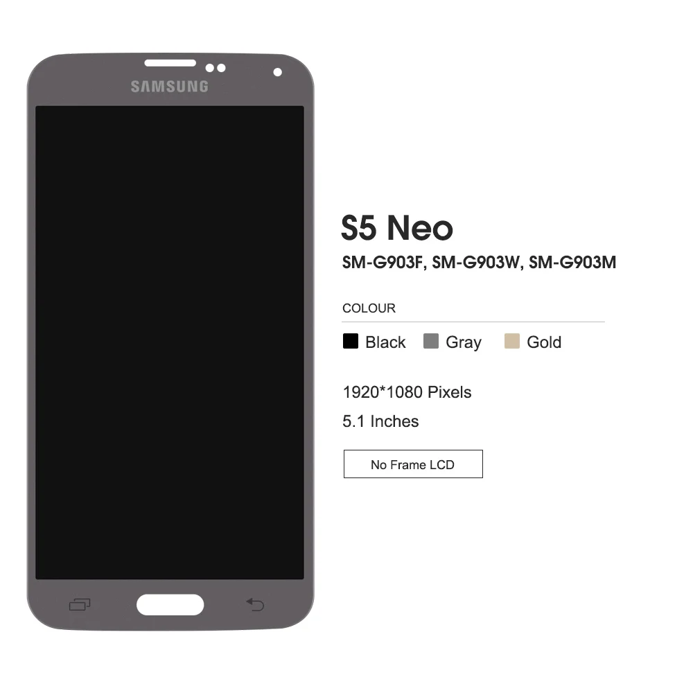 Оригинальный ЖК дисплей для Samsung Galaxy S5 Neo сенсорный экран дигитайзер в сборе