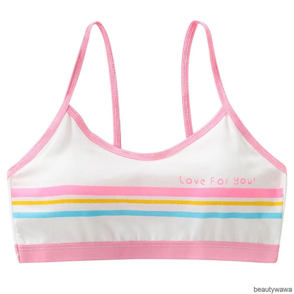 

Available 12-16 Years Girls Training Bra Soft Cotton Breathable Teenagers Student Underwear Beauty
