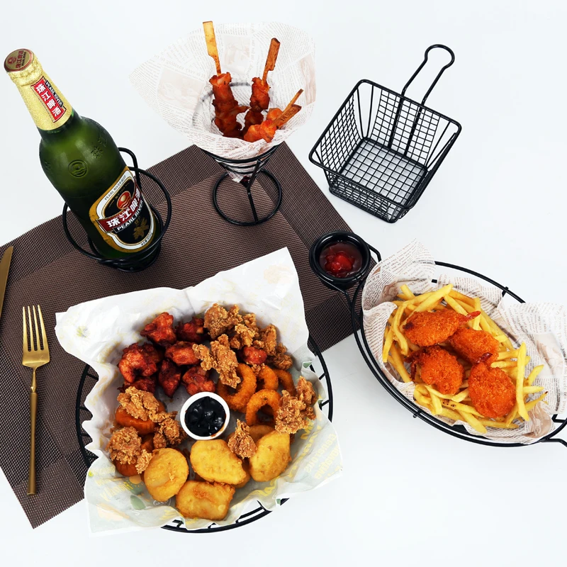 Нержавеющая сталь Еда корзины органайзер сетка для фритюра Квадратный Блок