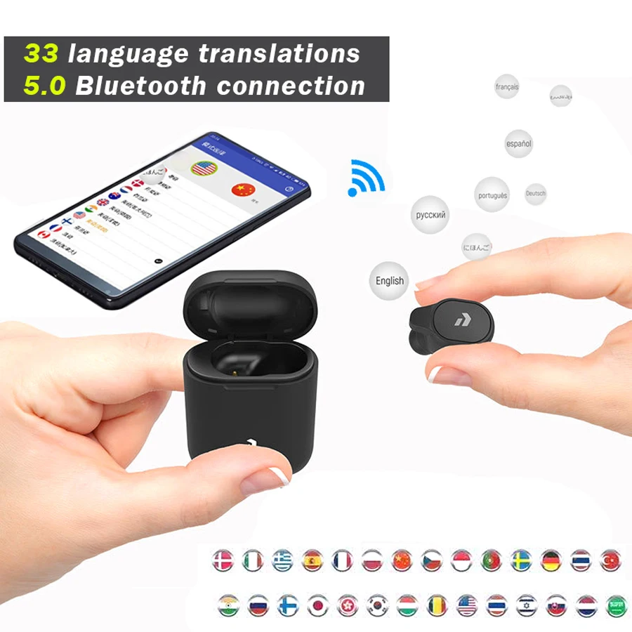 

NEW Peiko S Translation Headphones 33 Languages instant Translate Smart Voice Translator Wireless Bluetooth Translator Earphone