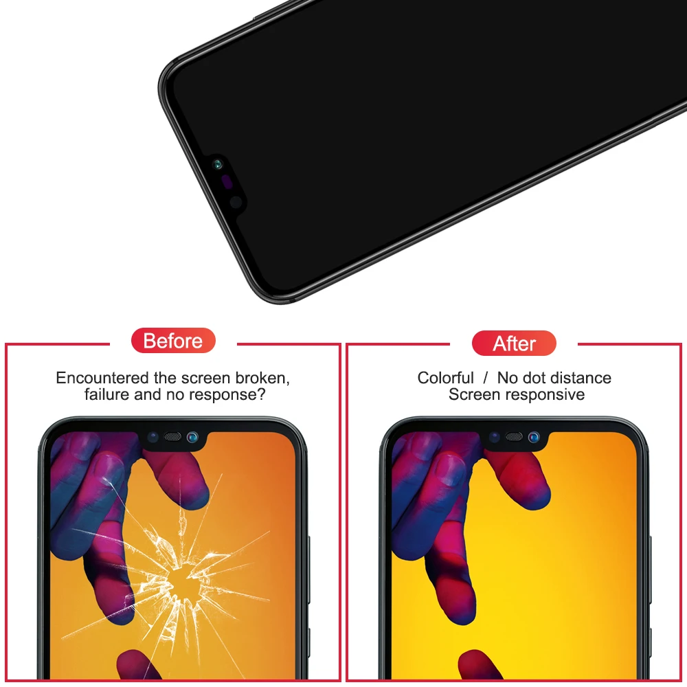Для 5,8" huawei P20 Lite P20Lite ЖК-дисплей+ сенсорный экран панель дигитайзер Замена для huawei Nova 3E ЖК