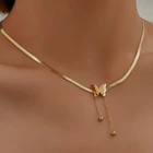 Женское Ожерелье-бабочка из нержавеющей стали