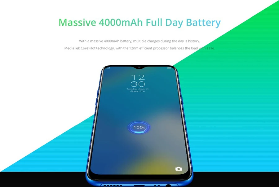 RU версия OPPO Realme C2 15,5 HD+ Dewdrop MediaTek Helio P22 2 Гб ОЗУ 16 Гб ПЗУ 13 МП AI двойная камера заднего вида 4000 мАч мобильный телефон