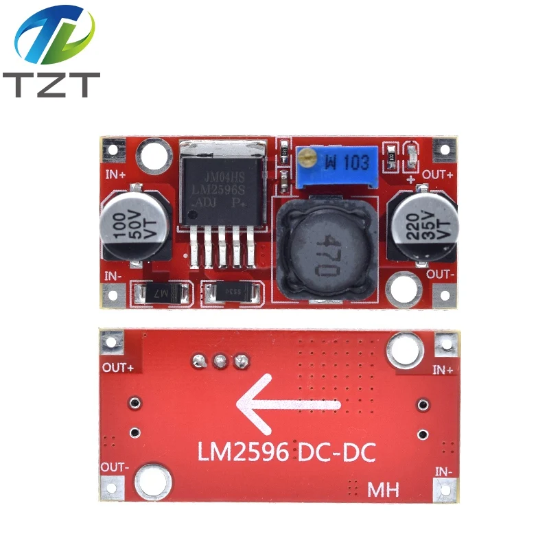 Регулируемый понижающий модуль питания LM2596S DC 3 6 46 в 3A с защитой от обратного