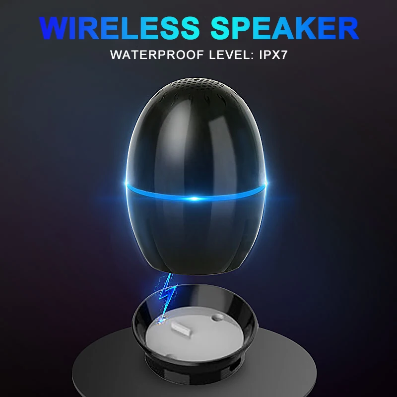 VTIN портативный Bluetooth динамик TWS сабвуфер 3D стерео звук IPX7 водонепроницаемый динамик с карабином Зарядная база caixa de som