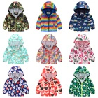С модным принтом для мальчиков и девочек, зимняя куртка, Детская куртка с капюшоном на молнии, куртка-ветровка, верхняя одежда для малышей; Одежда для младенцев; Водонепроницаемый пальто От 2 до 6 лет, детская одежда
