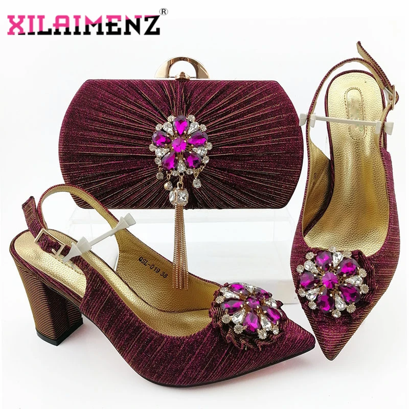 Модные дизайнерские женские сандалии пурпурного цвета классические итальянские