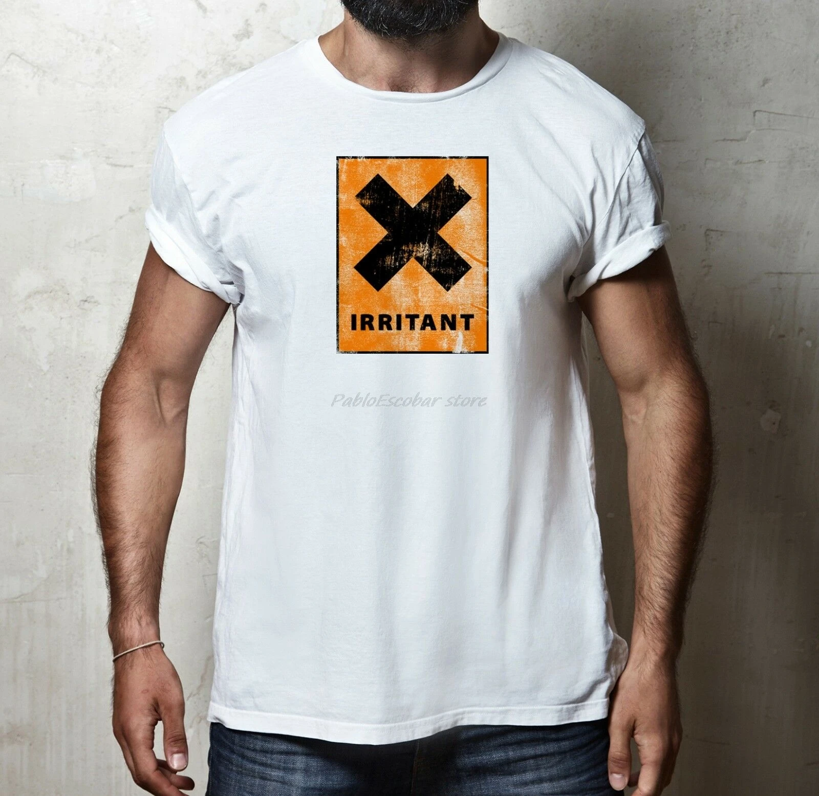 Забавная шутка раздражающая предупреждающая опасность знак 100% хлопок Мужская