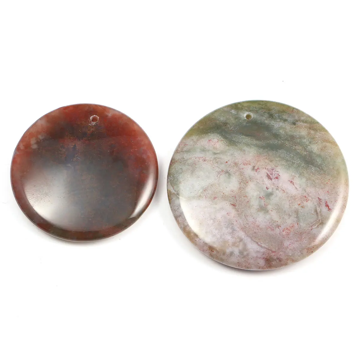 

5Pcs New Natural Stone Oblate Indian Agates Pendants Temperament Making for Jewelry Necklace Accessories Gift For Women