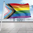 1,9 x футов, Яркий яркий флаг, Радужный Флаг с латунными люверсами, открытый бисексуальный недвоичный баннер для лесбиянок