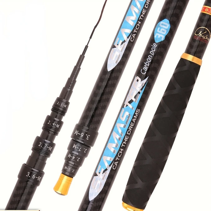 Super-hard and Ultra-light Carbon Fishing Rod Short Section Four Lengths of Each Rod Are Available Adjustable Stream Fishing Rod