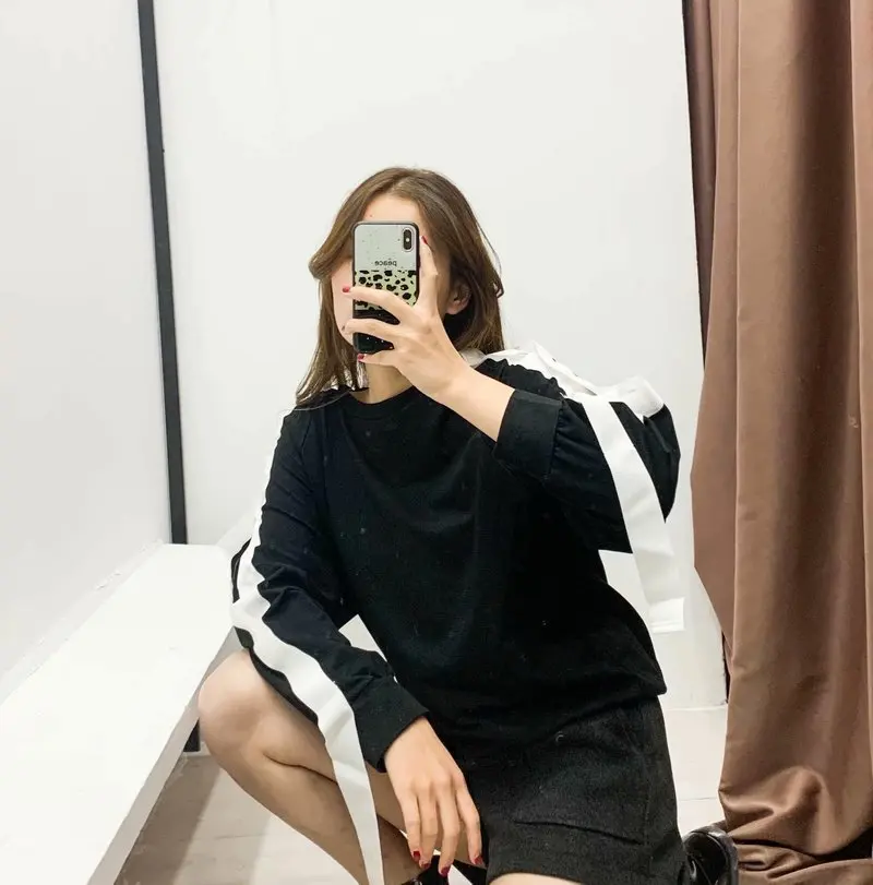 

New Women Fleece Hoodies Lady Streetwear Sweatshirt Female White Black Winter Warm Black Warm Long Sleeve Hoodie Outerwear