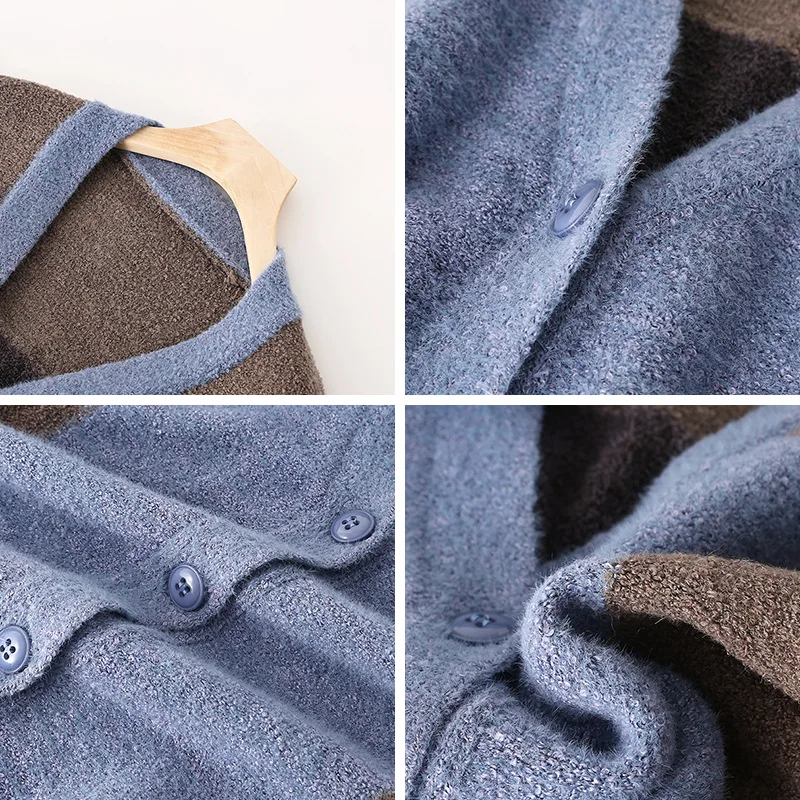 Лохматый женский длинный кардиган оверсайз розовый мохер болеро трикотаж Модный