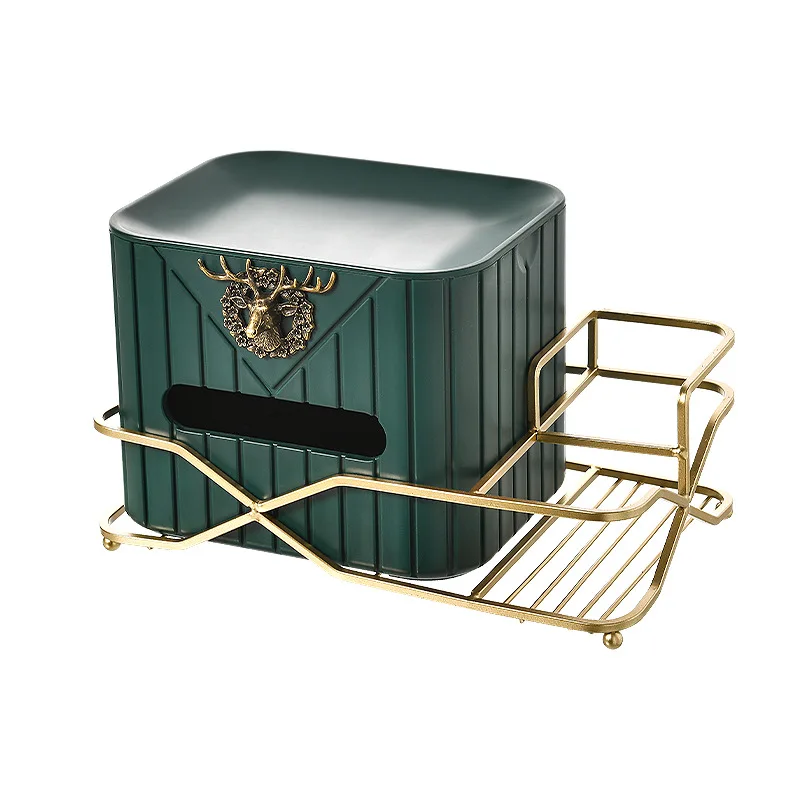 

Light Luxury Moose Tissue Boxes Metal Creative Living Room Personality Modern Bedroom Nordic Simple Tray Napkin Holder Home