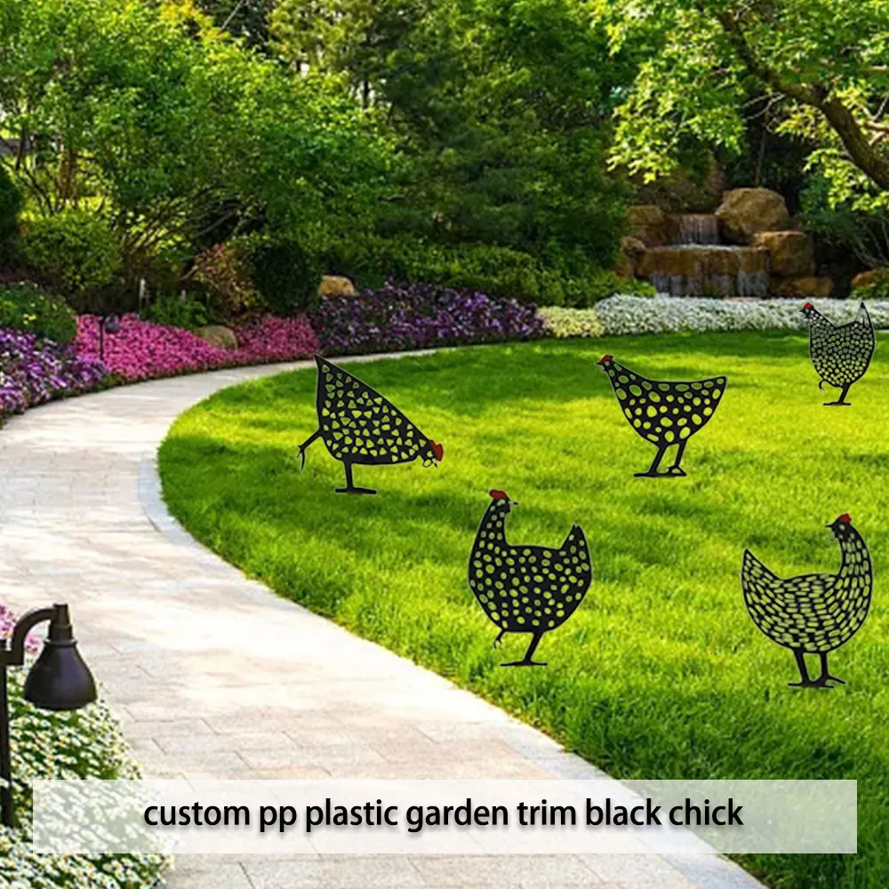 

Chicken Yard Art Decor Outdoor Backyard Lawn Lifelike Hen Stakes Hen Ornaments Garden Silhouette Stakes Chicken Statue Sculpture