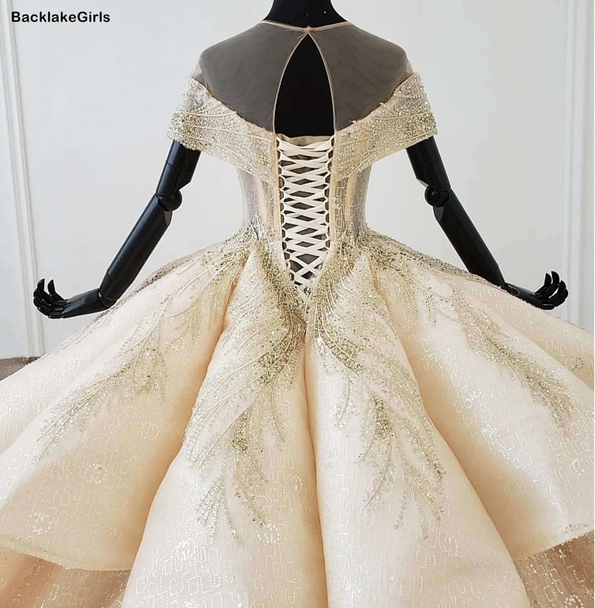 Элегантные Блестящие Свадебные платья с длинным шлейфом Vestidos Noiva расшитые