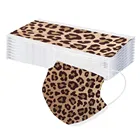 Маска Тканевая унисекс, пикантная Одноразовая, для Хэллоуина, косплея, 3-слойная, с леопардовым принтом