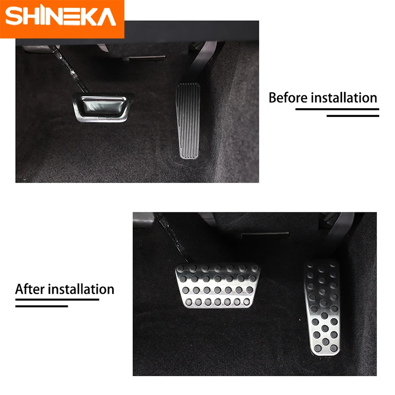 Ножная педаль SHINEKA из нержавеющей стали автомобильный аксессуар ножная тормоза
