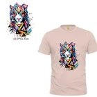 Термонаклейки на одежду, цветные виниловые термонаклейки с изображением Льва, тигра, панды, для футболок, платьев, сделай сам