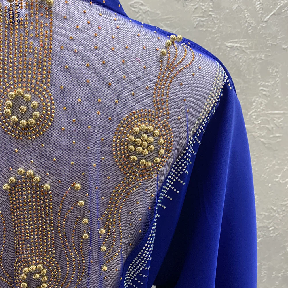 Muslim Dress Abaya Dubai Islamic Traditional Clothing Female Arab Middle East Ramadan Prayer Outfits Rhinestone Robe DCC248 |