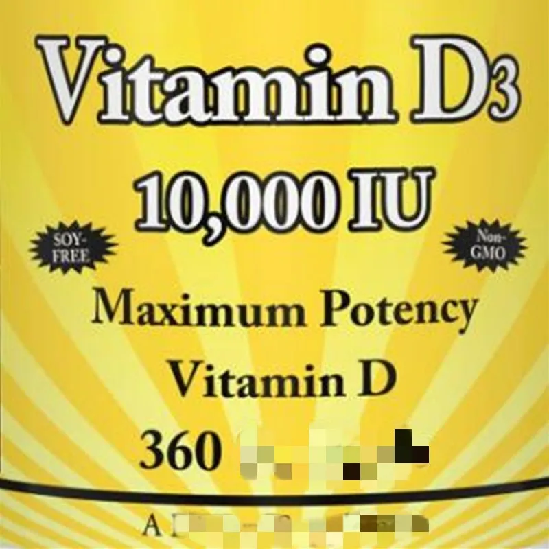 

Укрепленный витамин D3 D-3, 10000iu x 360 шт 10,000IU, способствует росту и кальцификации костей и улучшает здоровье зубов