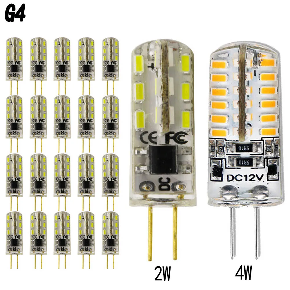 20 шт. G4 Светодиодный светильник 1 5 Вт 4 двухконтактный светодиодный 24X3014 SMD 15