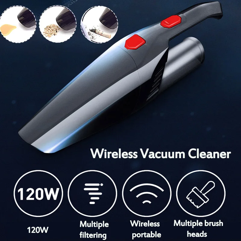 

120W 3000KPA/4500KPA High Suction Wireless Handheld Vacuum Cleaner Wet And Dry Dual-use Strong Power Suction For Home Car