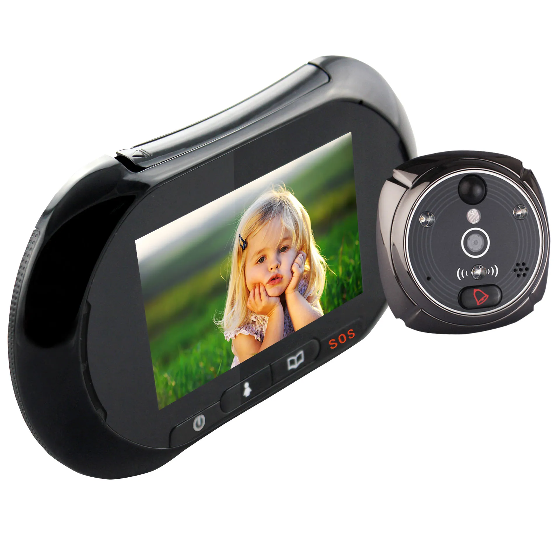 IHome3 WiFi 1080P дверной просмотр 3," ЖК-экран GSM Беспроводная камера сигнализация видео звонок глазок цифровой дверной звонок PIR детектор движения