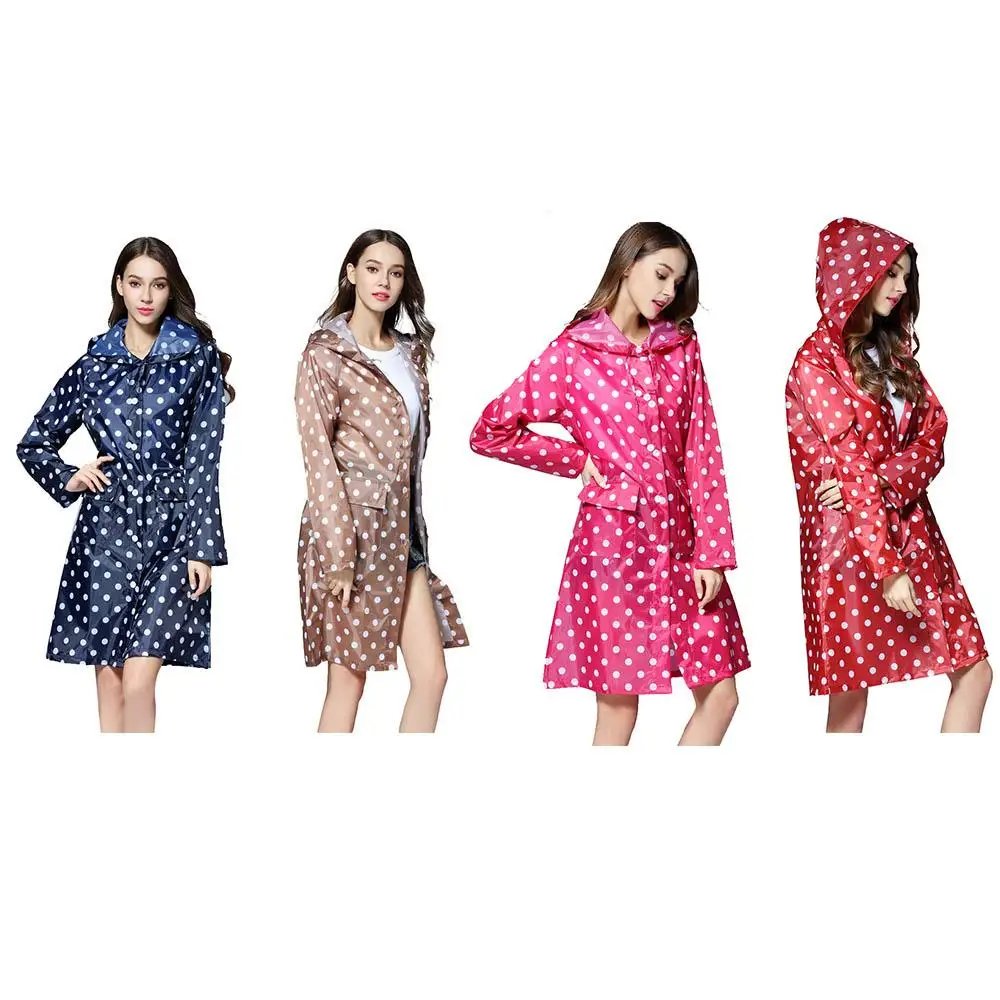 Дождевик с капюшоном для девушек Женский непромокаемый плащ путешествий езды