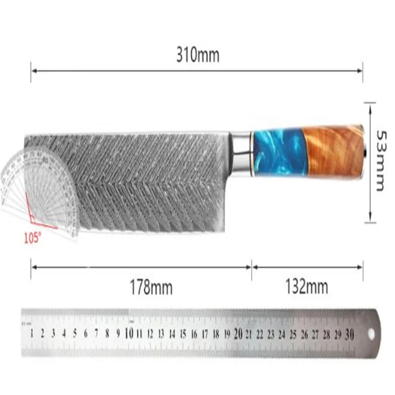 Дамасский нож VG10 стальной 7 дюймов для овощей в западном стиле кухонный нарезки