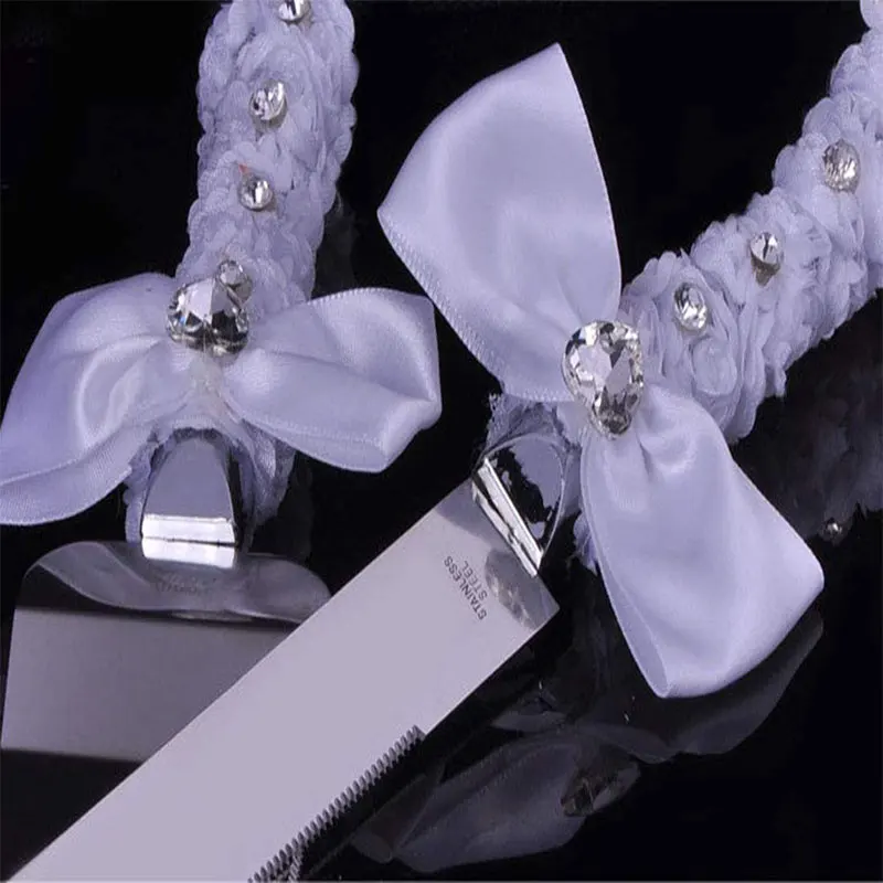 Свадебные принадлежности нож для торта набор сервировки пирогов и бокалы