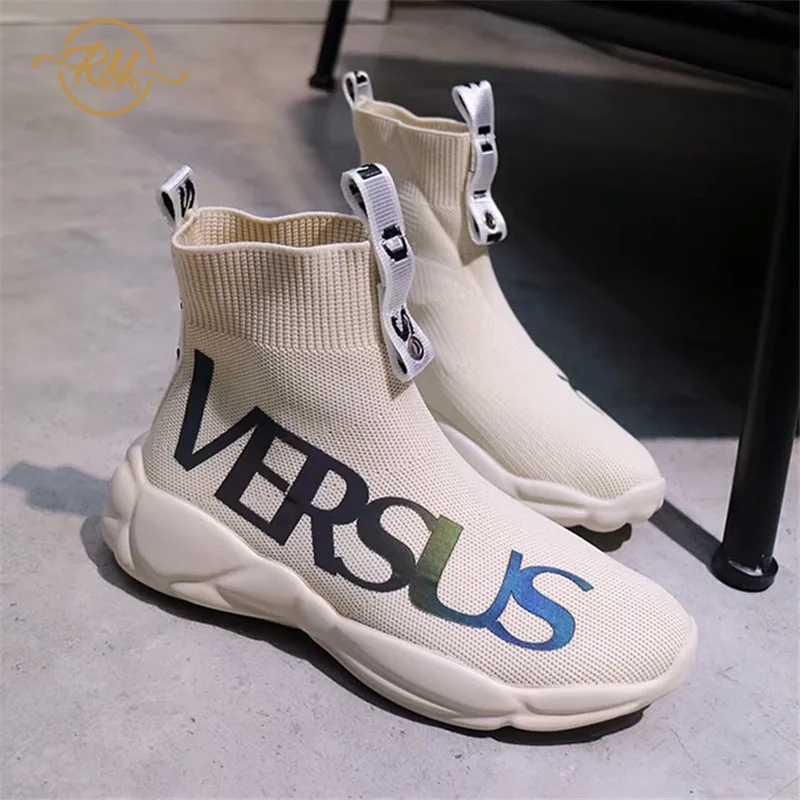 Женские кроссовки 2018 женские кроссовки-носки модная женская повседневная обувь