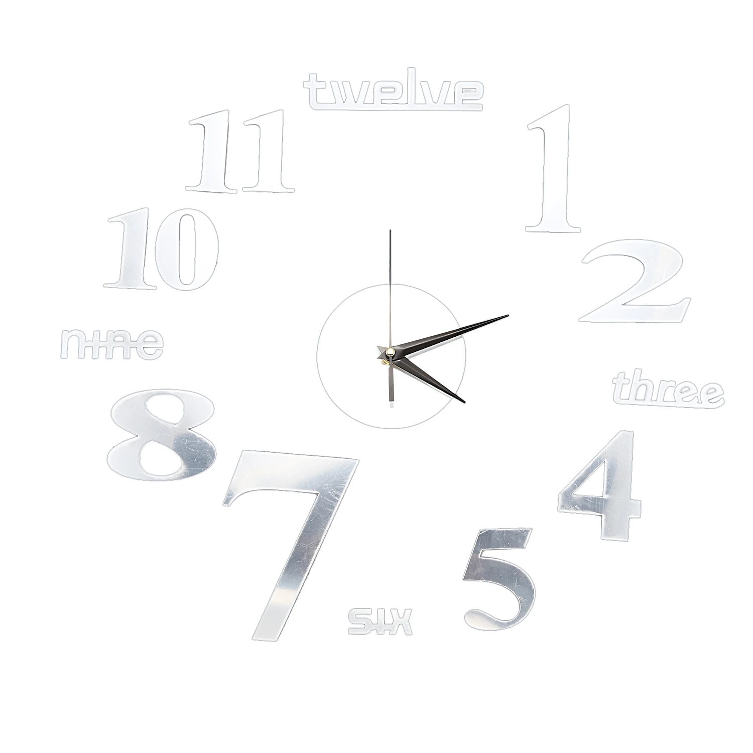 3D большие настенные часы зеркальный стикер домашний декор уникальный подарок DIY