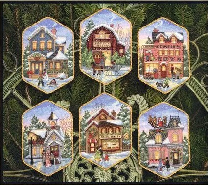 

MM Top Quality Lovely Hot Sell Counted Cross Stitch Kit Christmas Village Ornament dim 08785