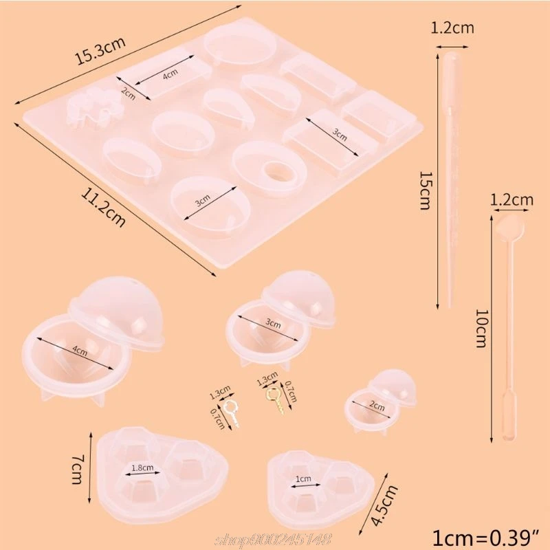 

DIY Crystal Epoxy Resin Mold Ornament Pendant Casting Mould Handmade Crafts Jewelry Making Tool M22 21 Dropship