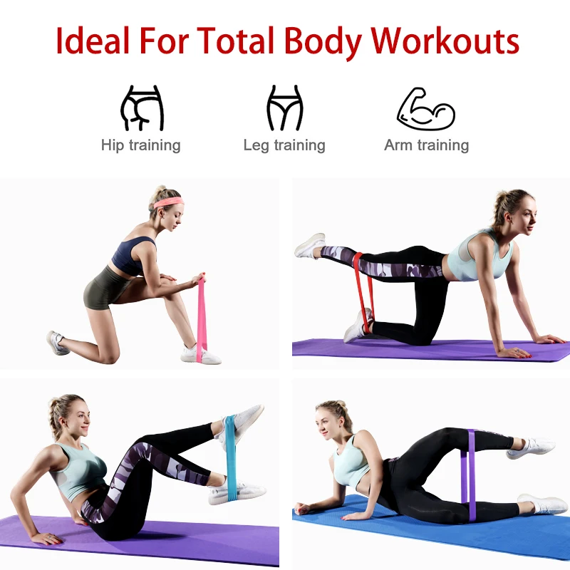 Yoga Fitness Rubber Bands Gym Strength Training Resistance band Pilates Exercise Expander Band Indoor Outdoor Workout Equipment |