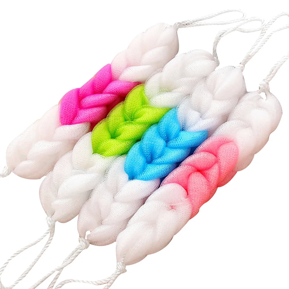 1 шт. щетка для душа из волокна и губки Отшелушивающий шар ванны скраб уход за