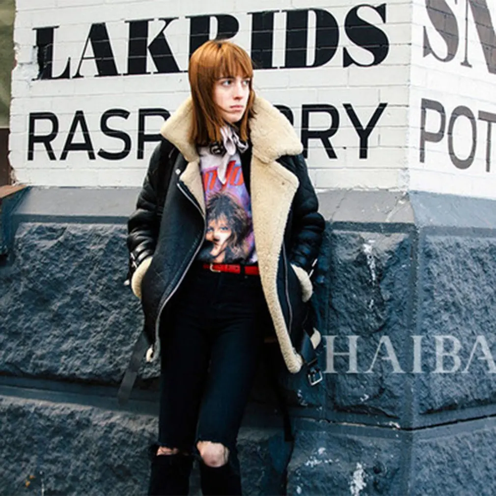 Женская модная теплая флисовая куртка на молнии с отложным воротником из