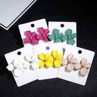 2020 korean cute small flower stud earrings for women fresh and sweet statement earring girl fashion jewelry gift