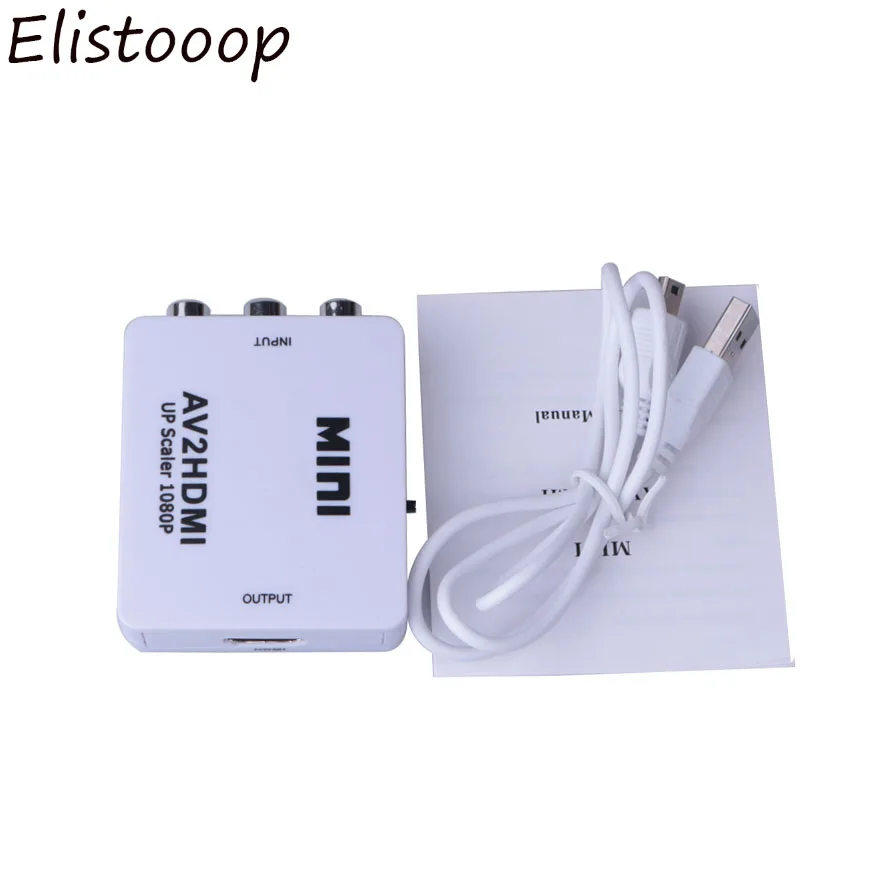 Мини AV2HDMI RCA AV HDMI CVBS к HDMI конвертер коробка AV к HDMI видео адаптер для HD ТВ ПК DVD Xbox проектор