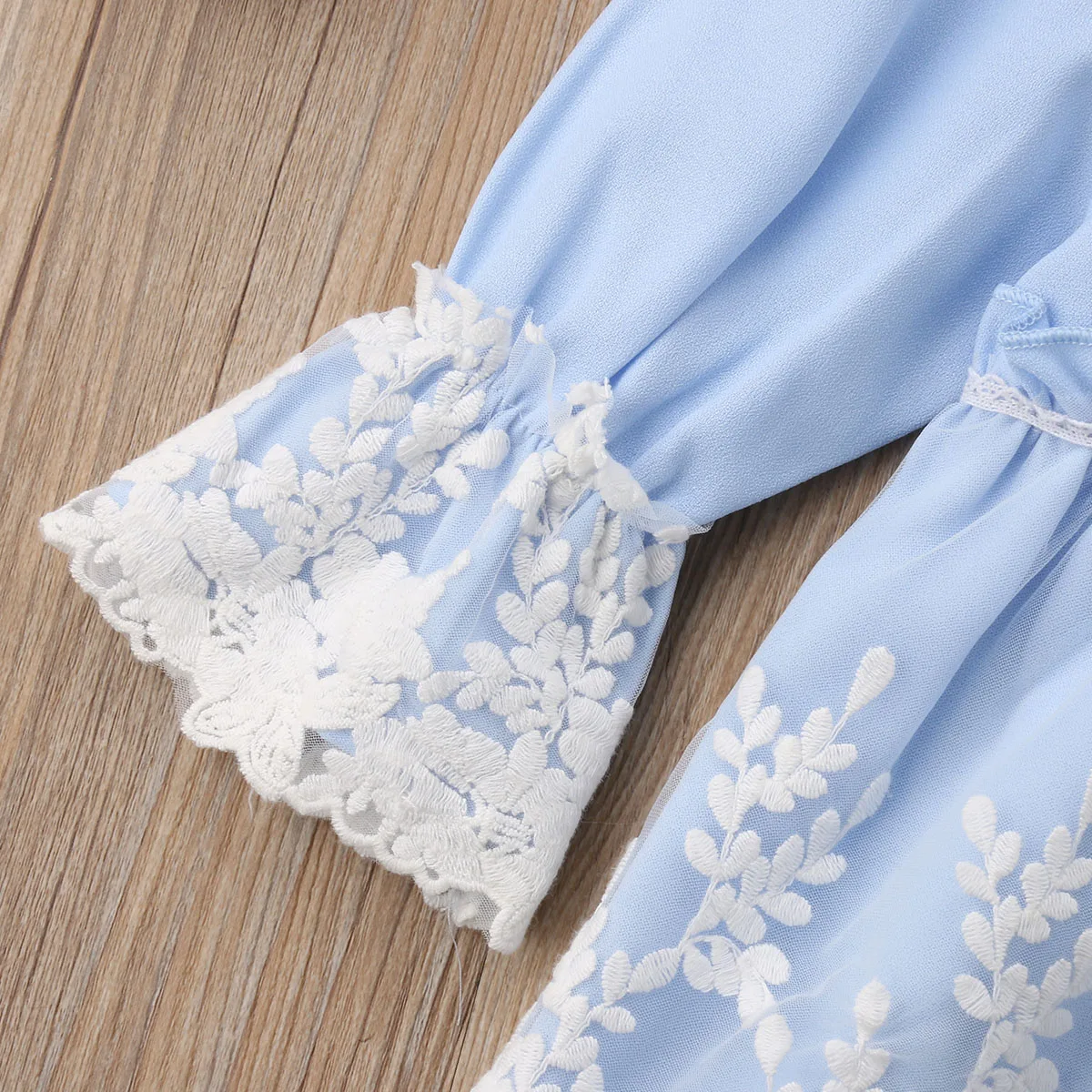 

Princess Dress Kids Baby Girls Lace Flower Flare Sleeve Party Wedding Tutu Dress + Hat 2pcs Spring Autumn Clothes