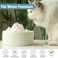 retro ceramic pet automatic circulation feeder 3 colors pet drinking water dispenser dog drinking fountain feeder pets supplies