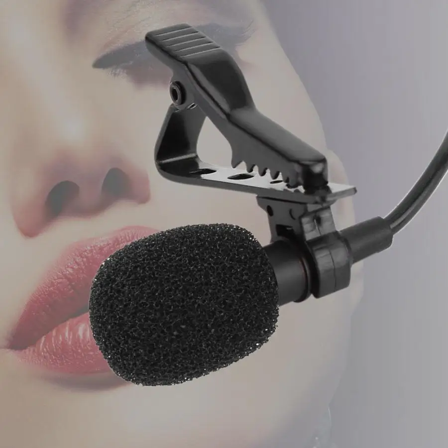 Microfono 3 5 мм разъем мини проводной клип на лацкане Hands Free конденсаторный микрофон