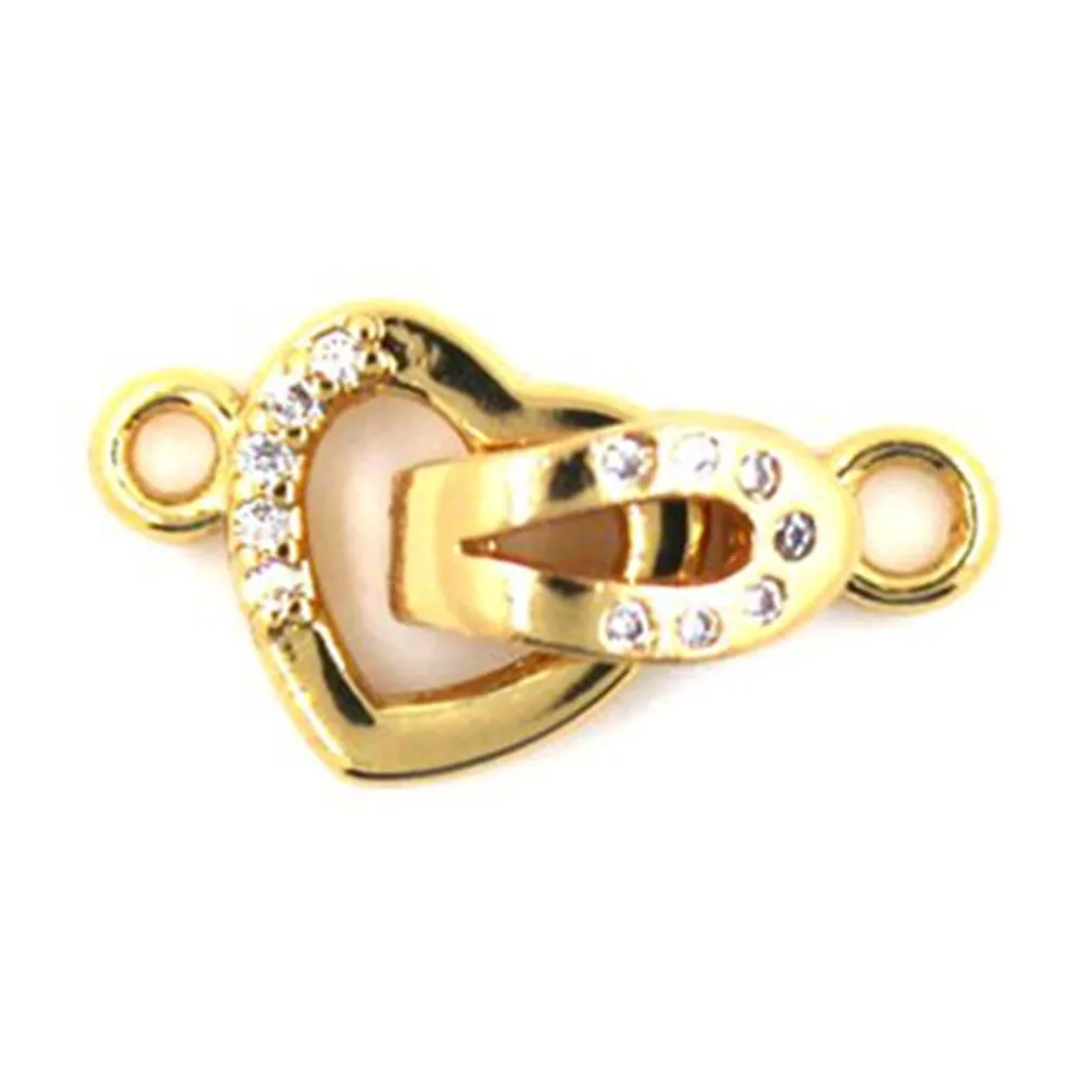 Медные застежки 18K позолоченные DIY жемчужные ювелирные изделия фурнитура