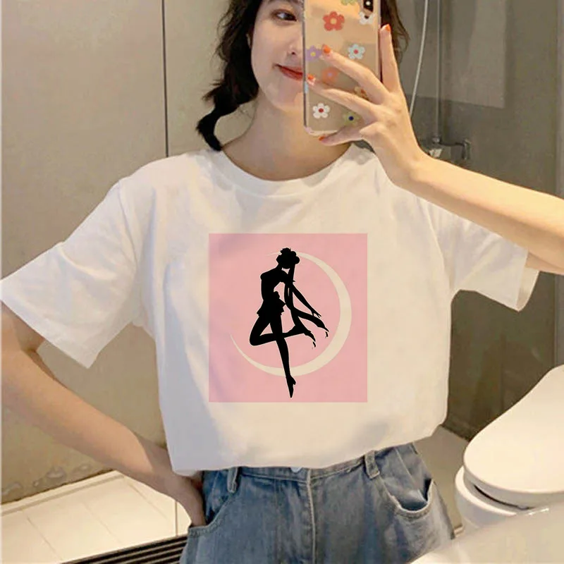 

Women Harajuku Ullzang Kawaii Cute Rabbit T-Shirt 90s Graphic Aesthetic Female Tshirt Korean Style Cute Top Tees
