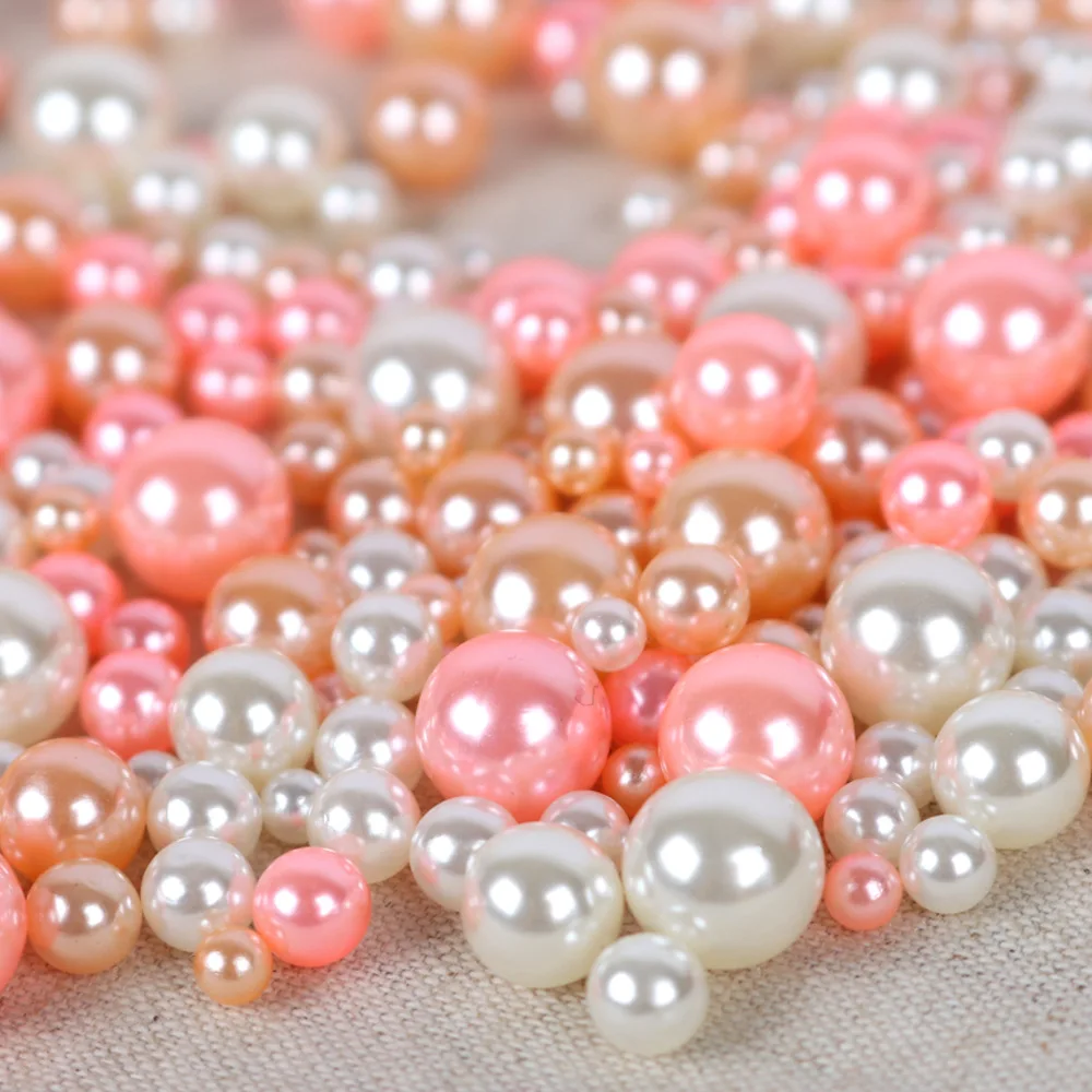 4/6/8/10mm Multi size option about 250Pcs/lot random mix color no holes Pearls Round Beads For DIY Craft Scrapbook Decoration | Дом и сад
