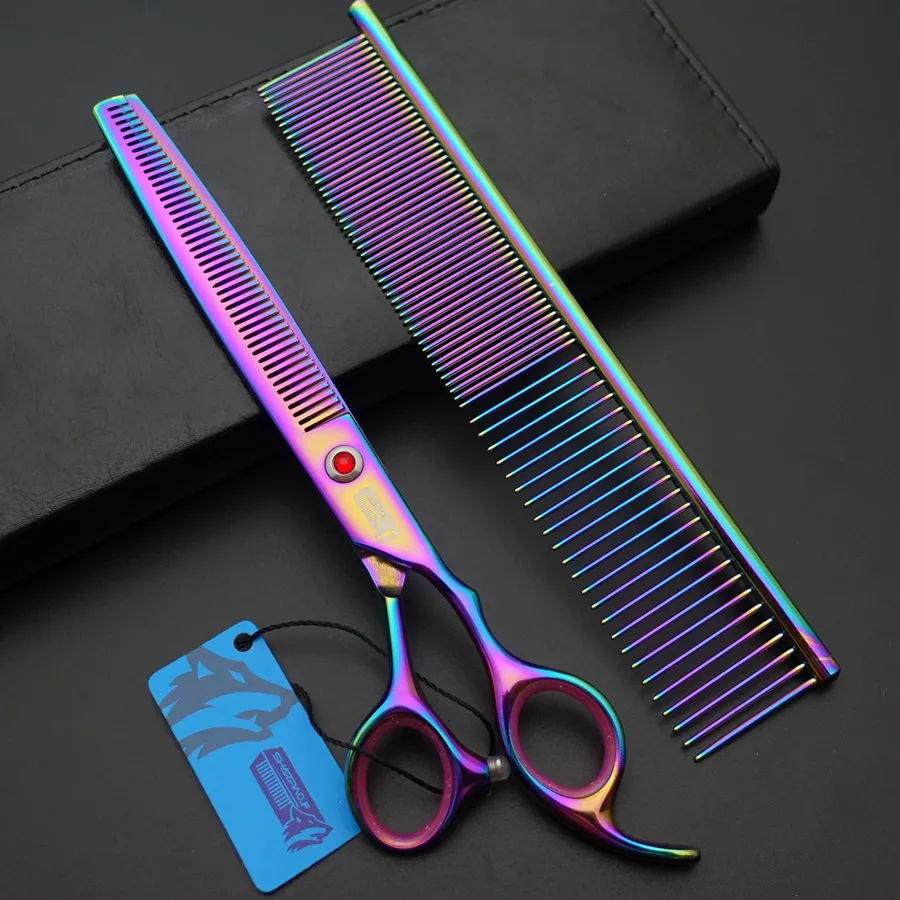 Профессиональные ножницы для груминга домашних животных набор из 8 изогнутых и